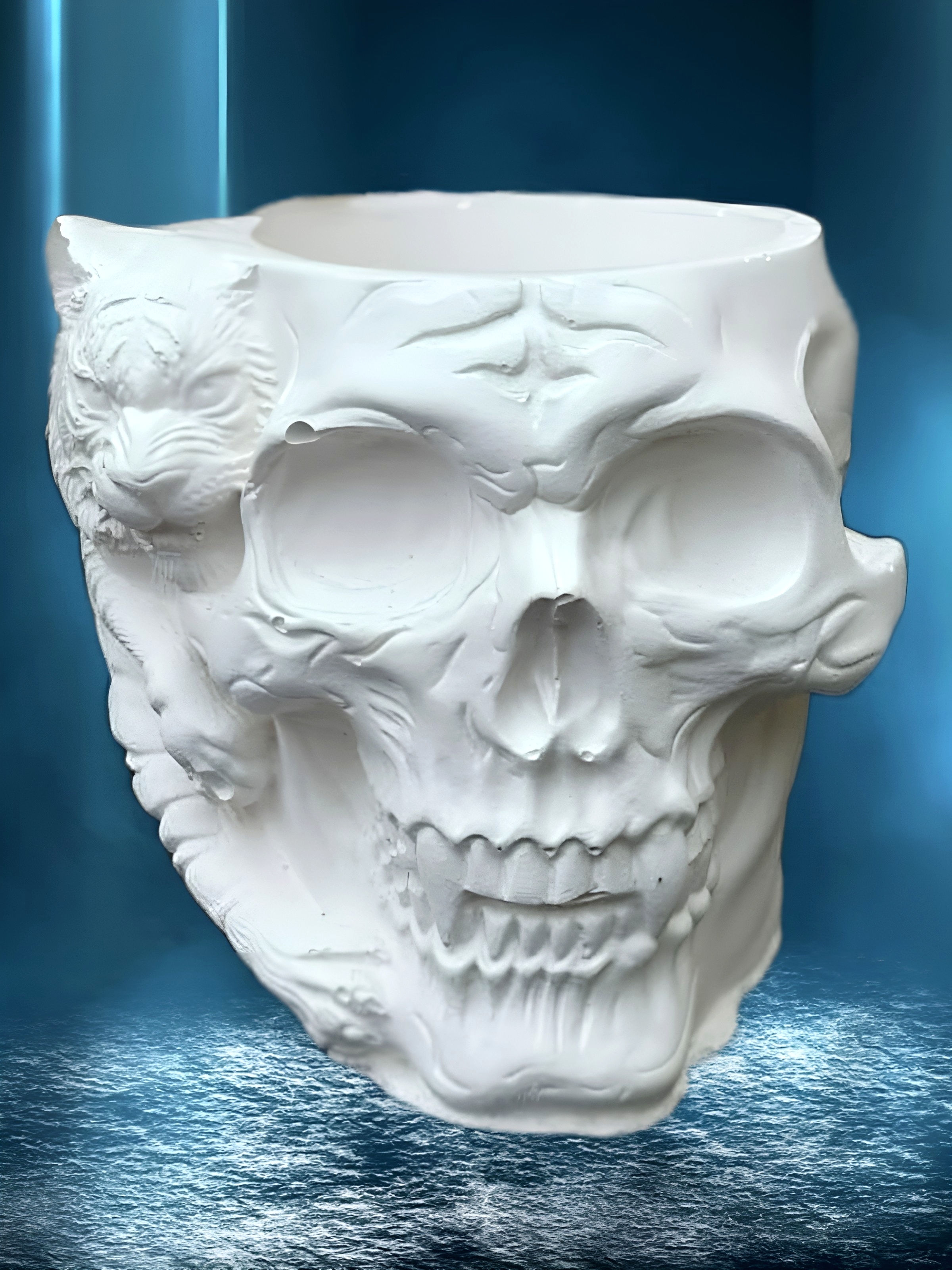 Figura de Cráneo con León