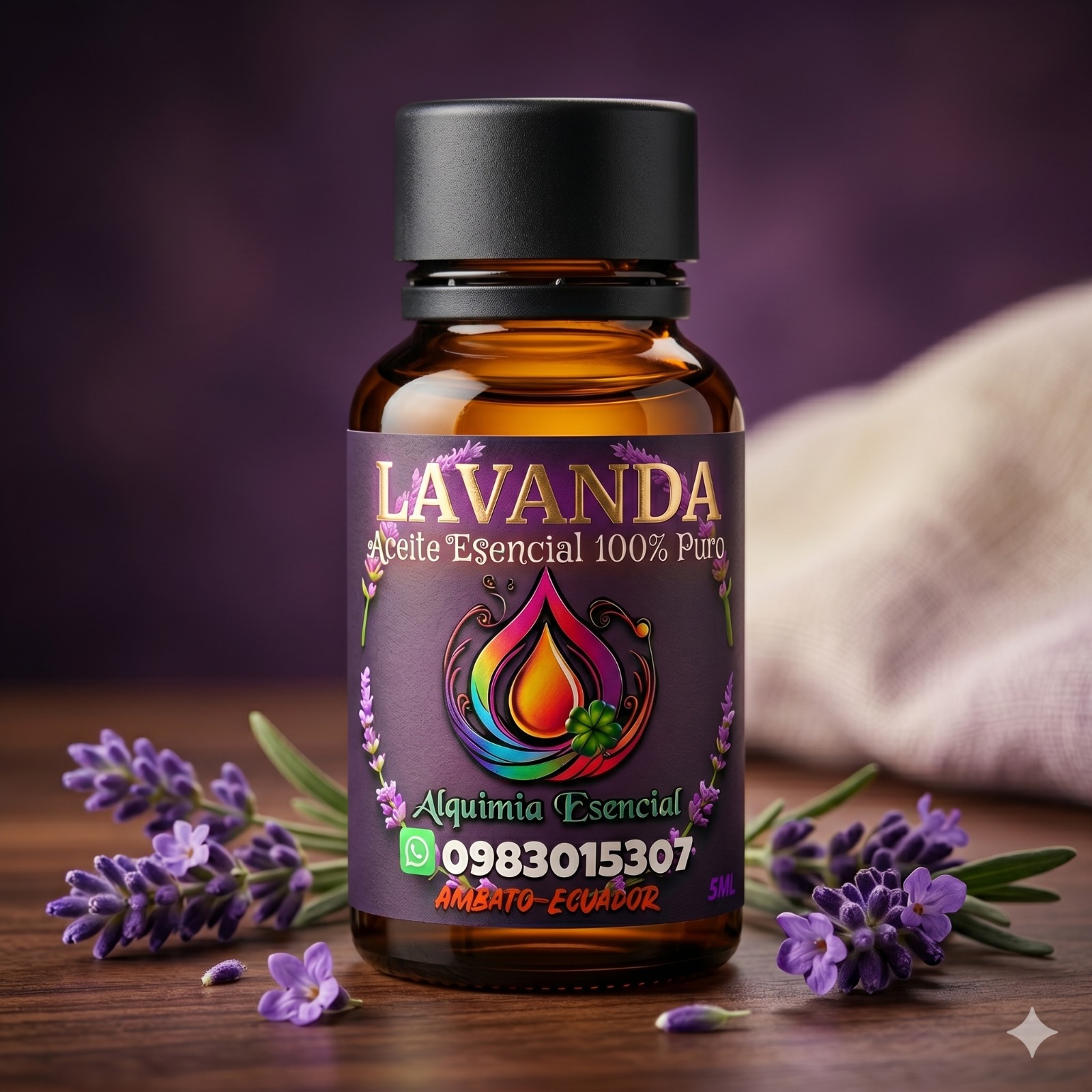 Aceite Esencial de Lavanda 5ml - 100% Puro